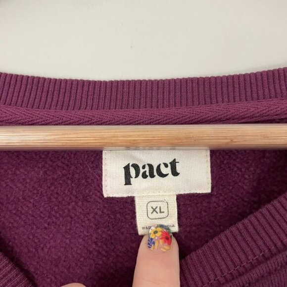 Pact Organic Cotton Kisses Graphic Long Sleeve Sweatshirt Size XL - Picture 3 of 6